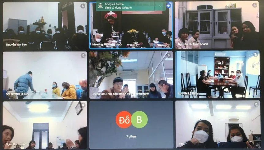 Hội Nghị Trực Tuyến Tổng Kết Công Tác Viện Công Nghiệp Thực Phẩm Năm 2021